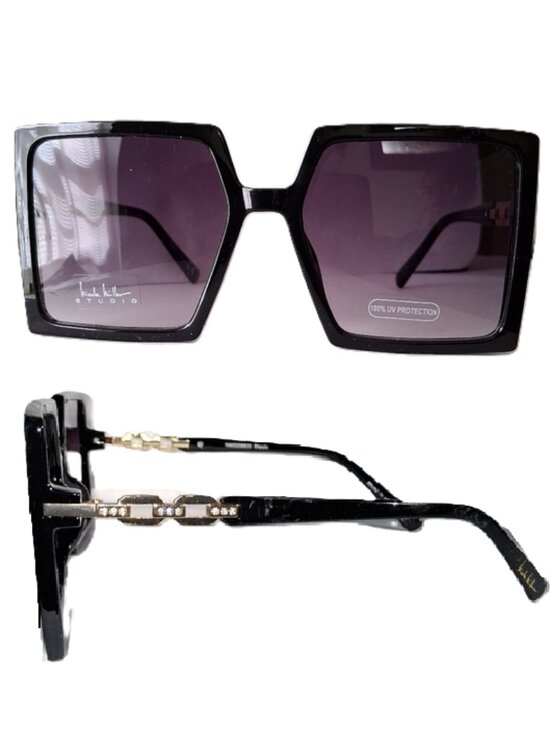 Nicole Miller Accessories - Nicole Miller Black Oversized Square Gradient Sunglasses